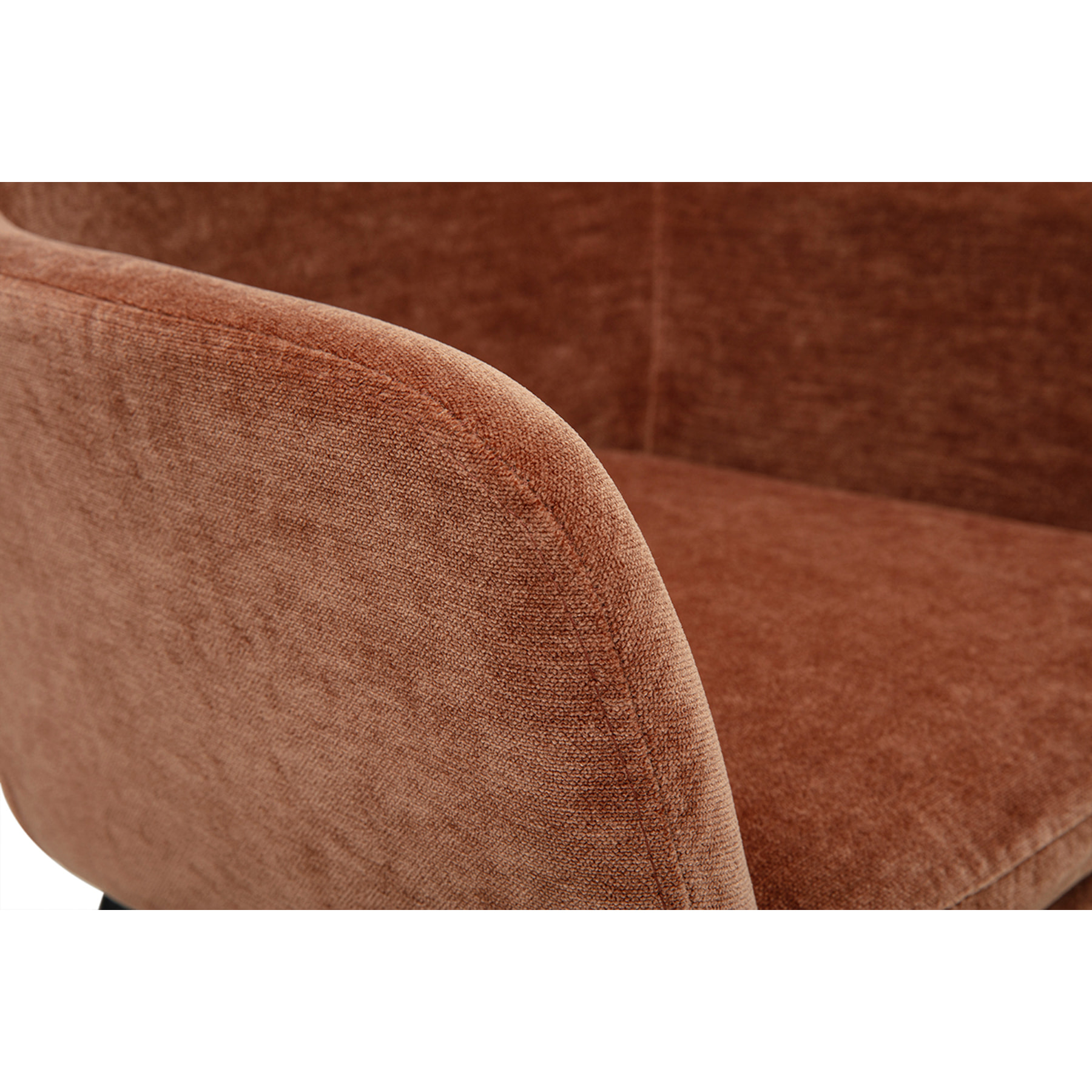 Tabourets de bar en tissu effet velours terre brûlée H65 cm (lot de 2) AMIKA