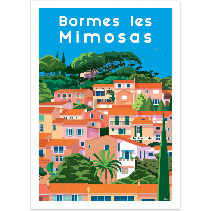 Affiche - Bormes les mimosas - Raphael Delerue