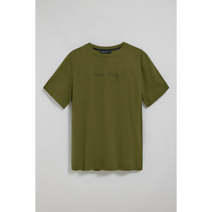 Maglietta verde kaki a maniche corte e a girocollo con logotipo Polo Club