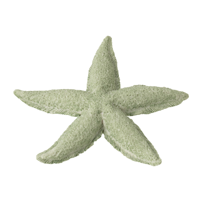 J-Line Étoile de Mer décorative - polyrésine - vert menthe - small - 2 pièces