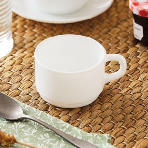 Taza de vidrio blanca 14 cl Empilable - Luminarc