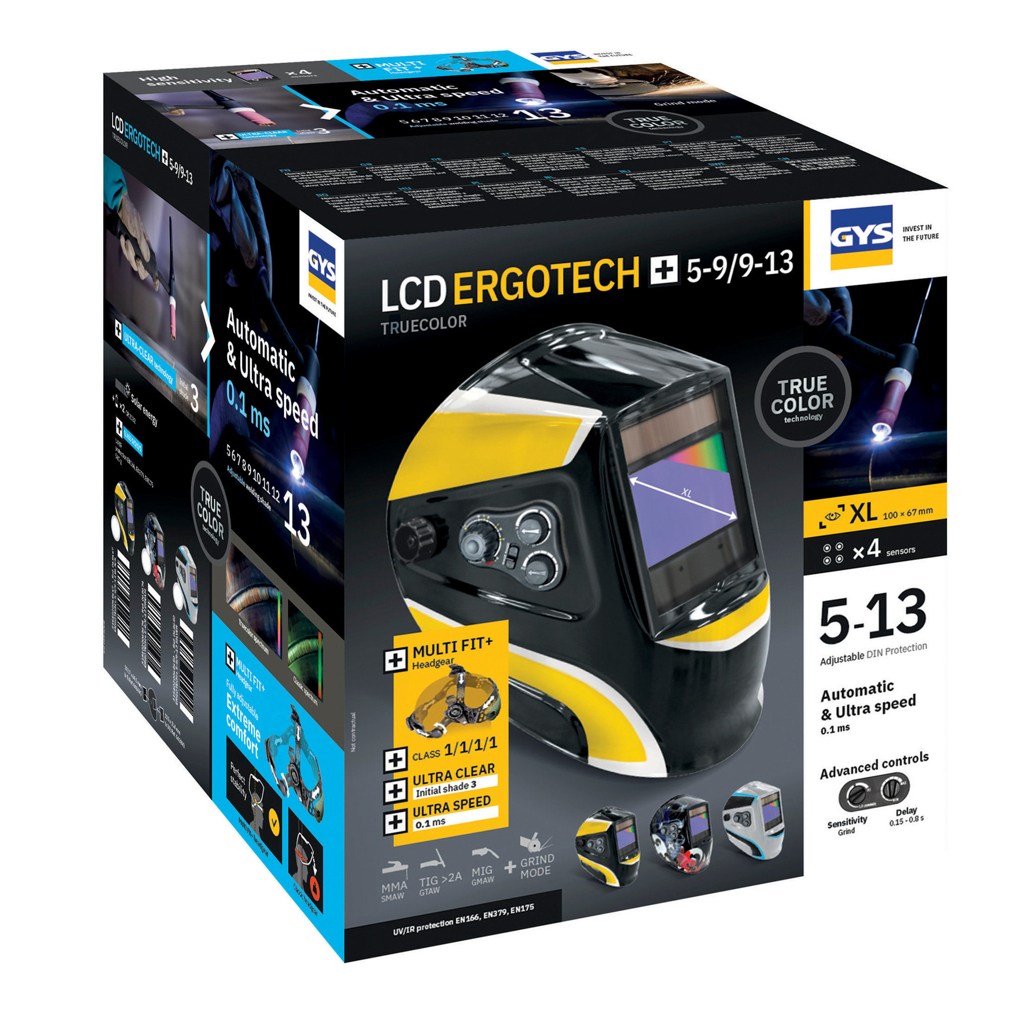 Masque LCD Ergotech+ 5/9-9/13 GYS Black True color - 068667