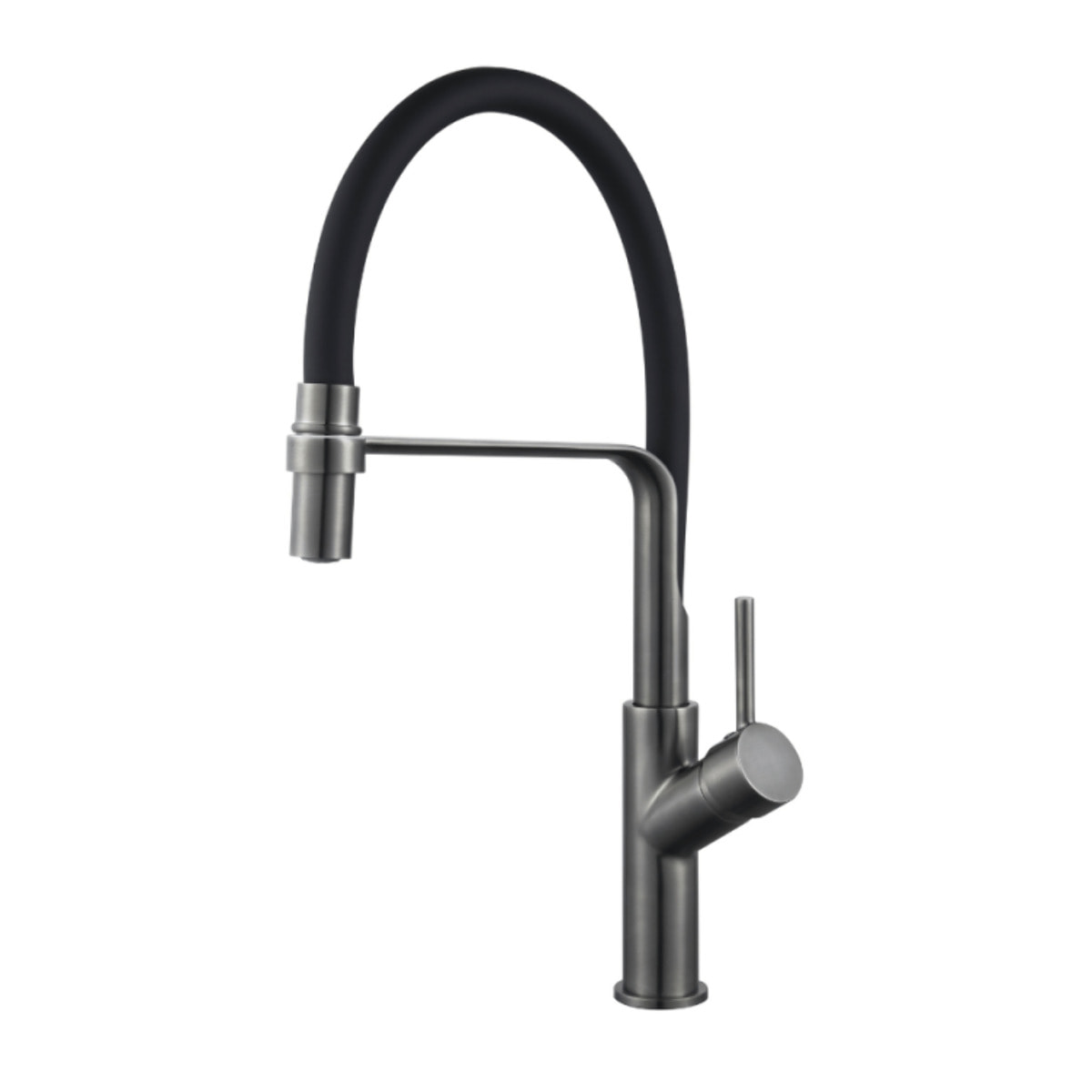 Robinet de cuisine avec douchette PAINI Ortence gun métal