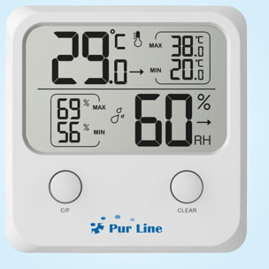 Estación meteorológica inalámbrica con indicador de temperatura y humedad WS01N PURLINE