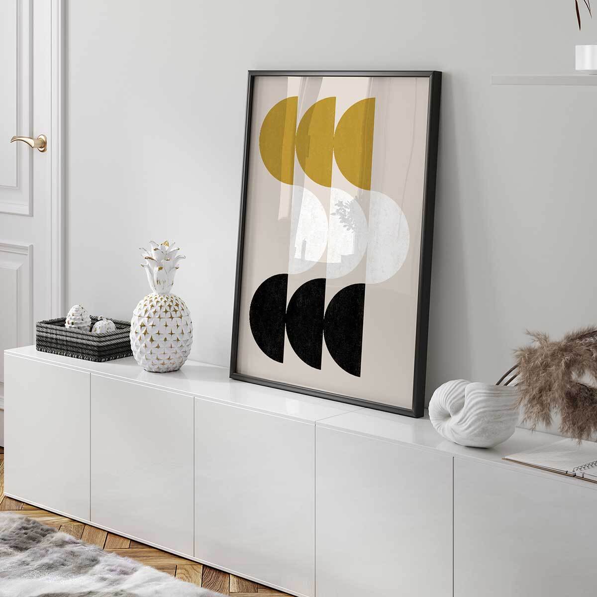 Affiche art geometrique Sphère en miroir Affiche seule