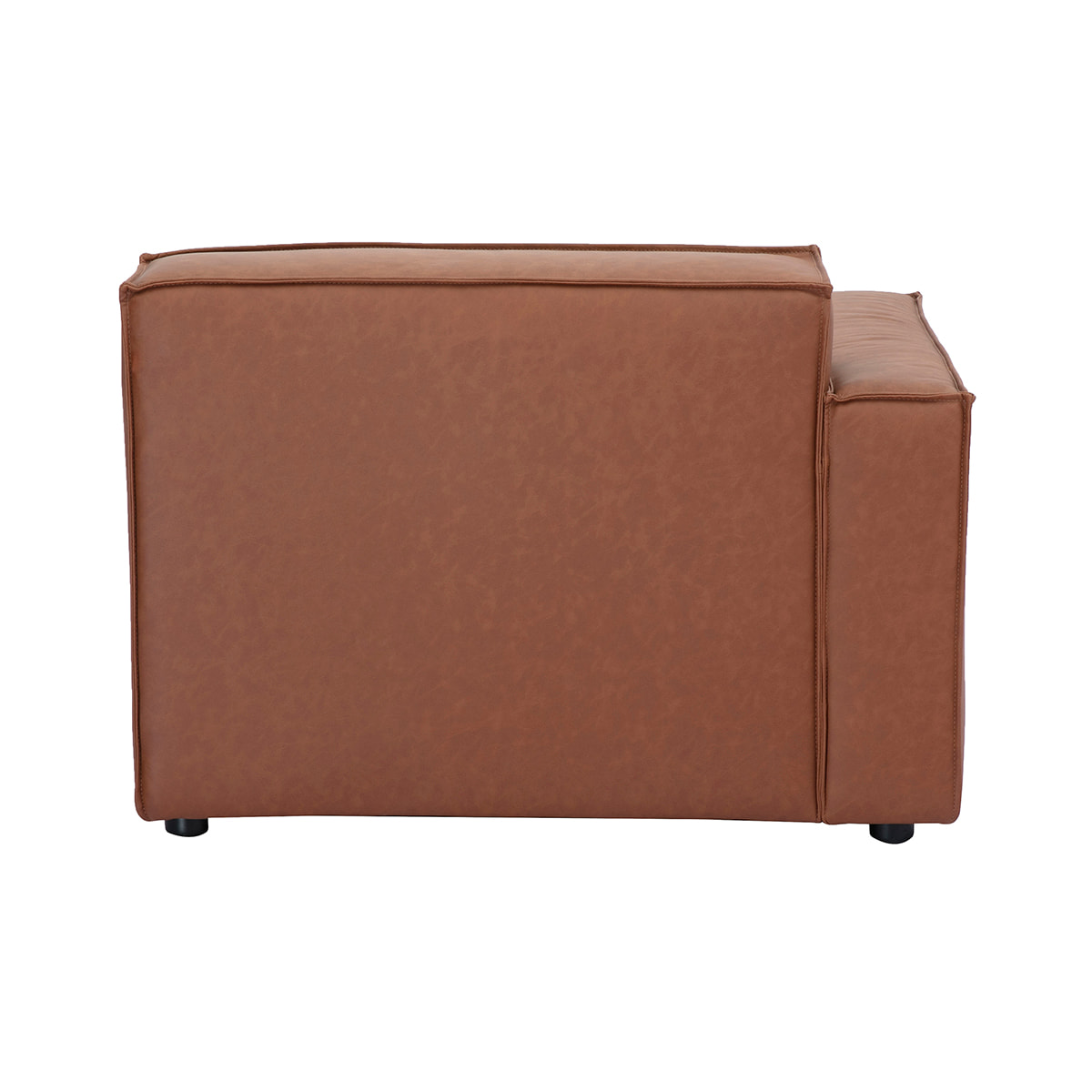 Module d'angle gauche pour canapé en cuir marron SPLIT