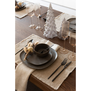 J-Line décoration sapin de Noël Givré - verre - gris - small