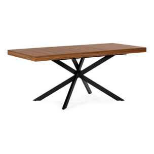 Mesa de Comedor Extensible Palermo efecto Nogal, 140-180 cm