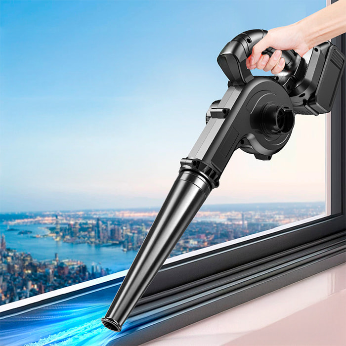 Soffiatore industriale a ioni di litio 6500mAh, 4,5kpa, 1,6 m/m e 2000rpm.