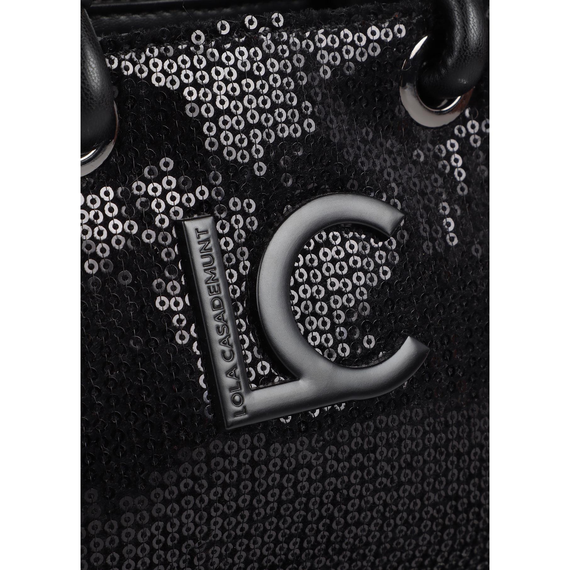 Mini Shopper con Logo di Paillettes