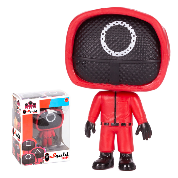 DAM Figura Squid Pop 11cm. Vigilante círculo. 7,5x5,3x11 Cm. Color: Rojo