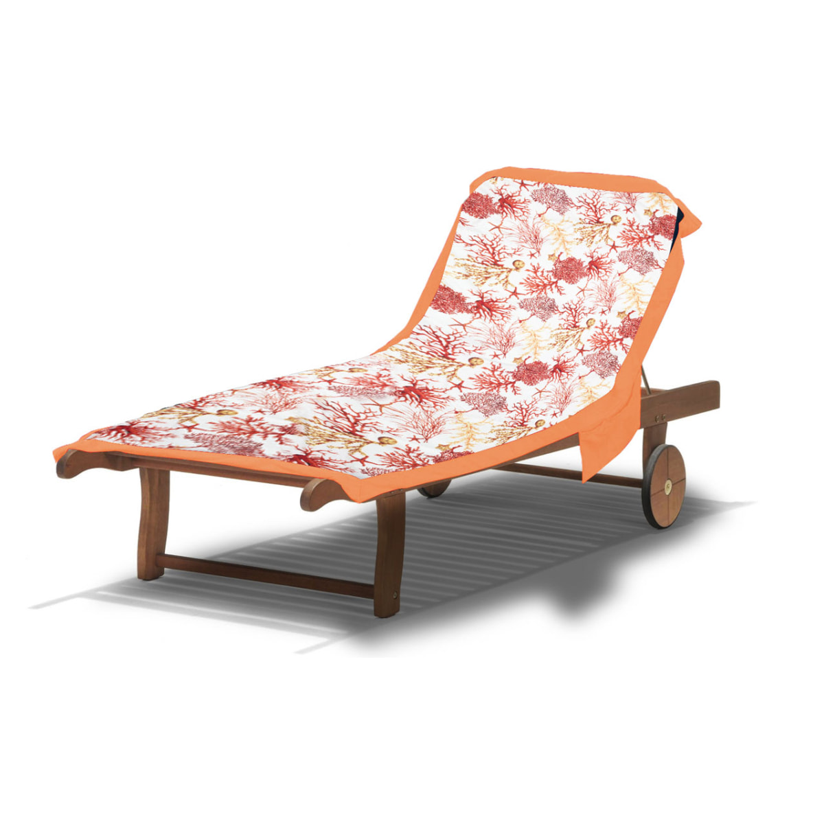 Telo Mare Lettino Comodo Corallo Rosso-Arancione