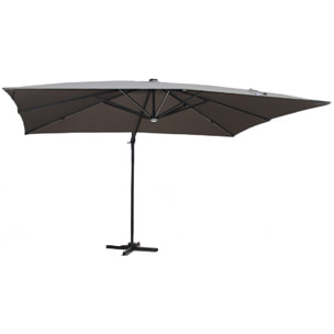 Parasol LED 3 x 4 m gris VALIANO