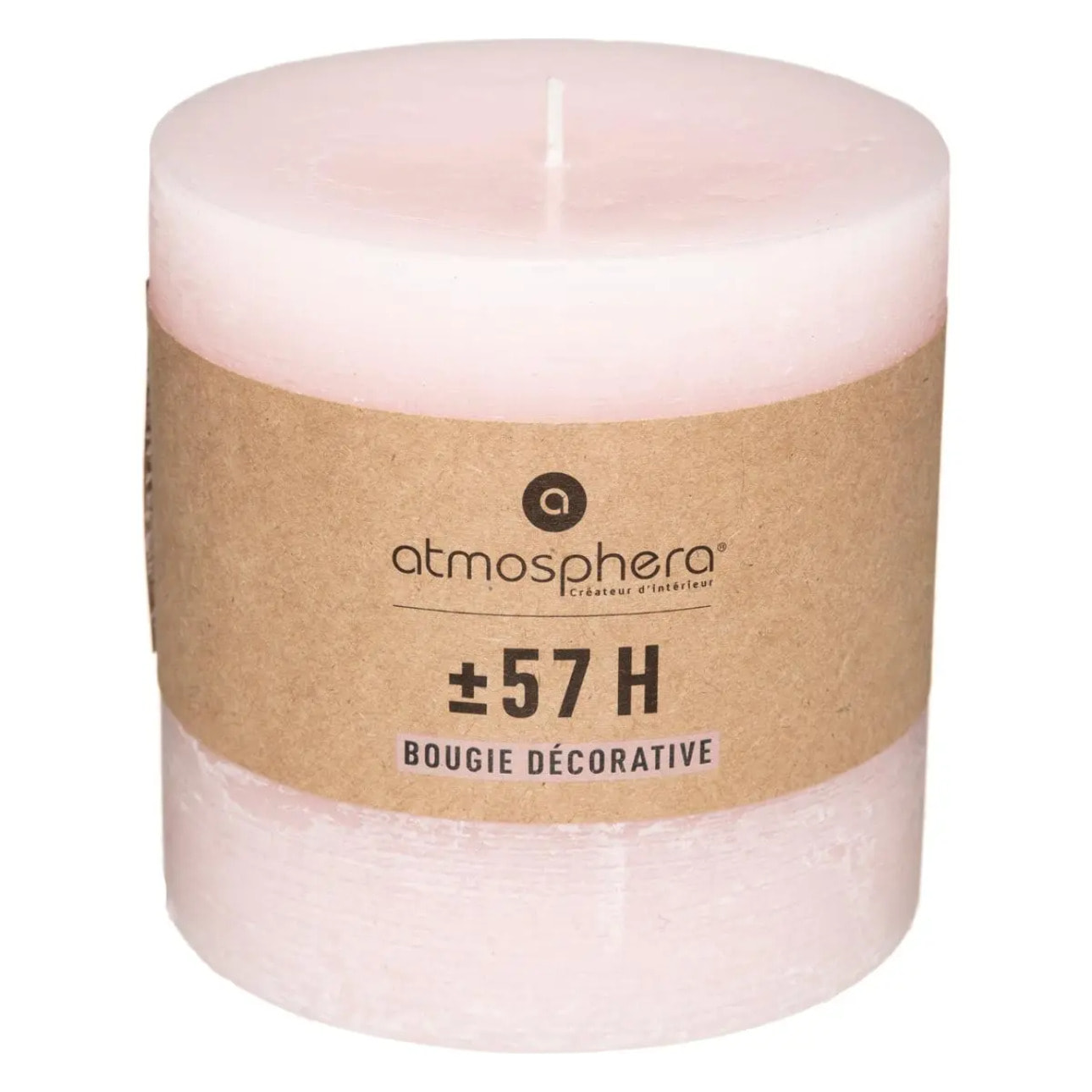 Bougie rustique rose clair 663g
