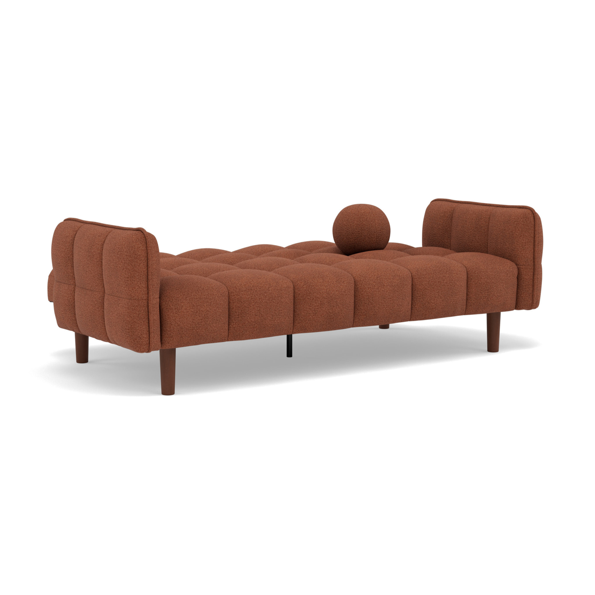 Adam - Canapé convertible clic-clac 2 places bubble en tissu texturé - Terracotta