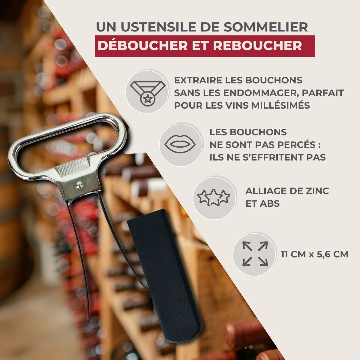 Tire-bouchon à feuille Fackelmann Bar Concept