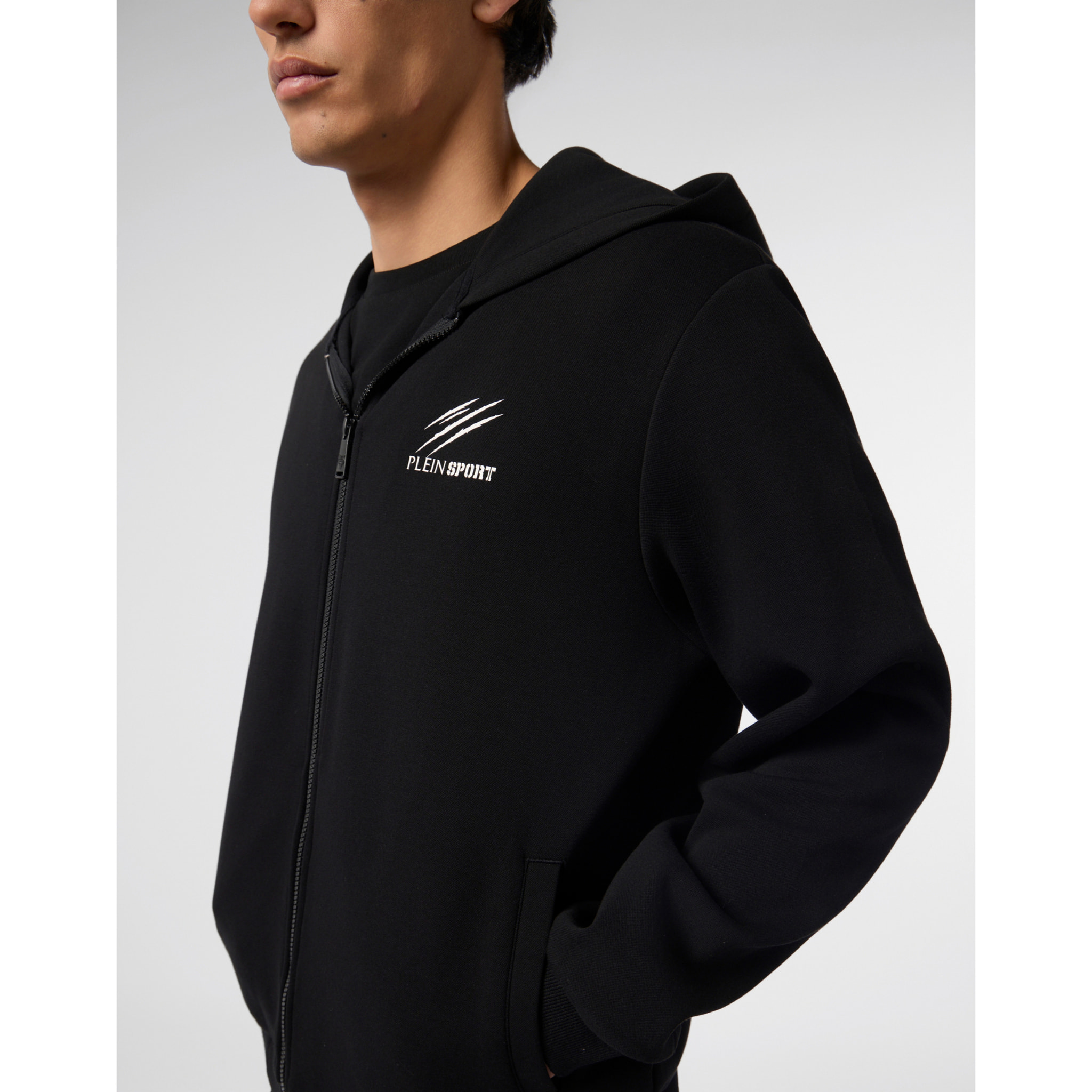 PLEIN SPORT Pique Zip Hoodie Icon