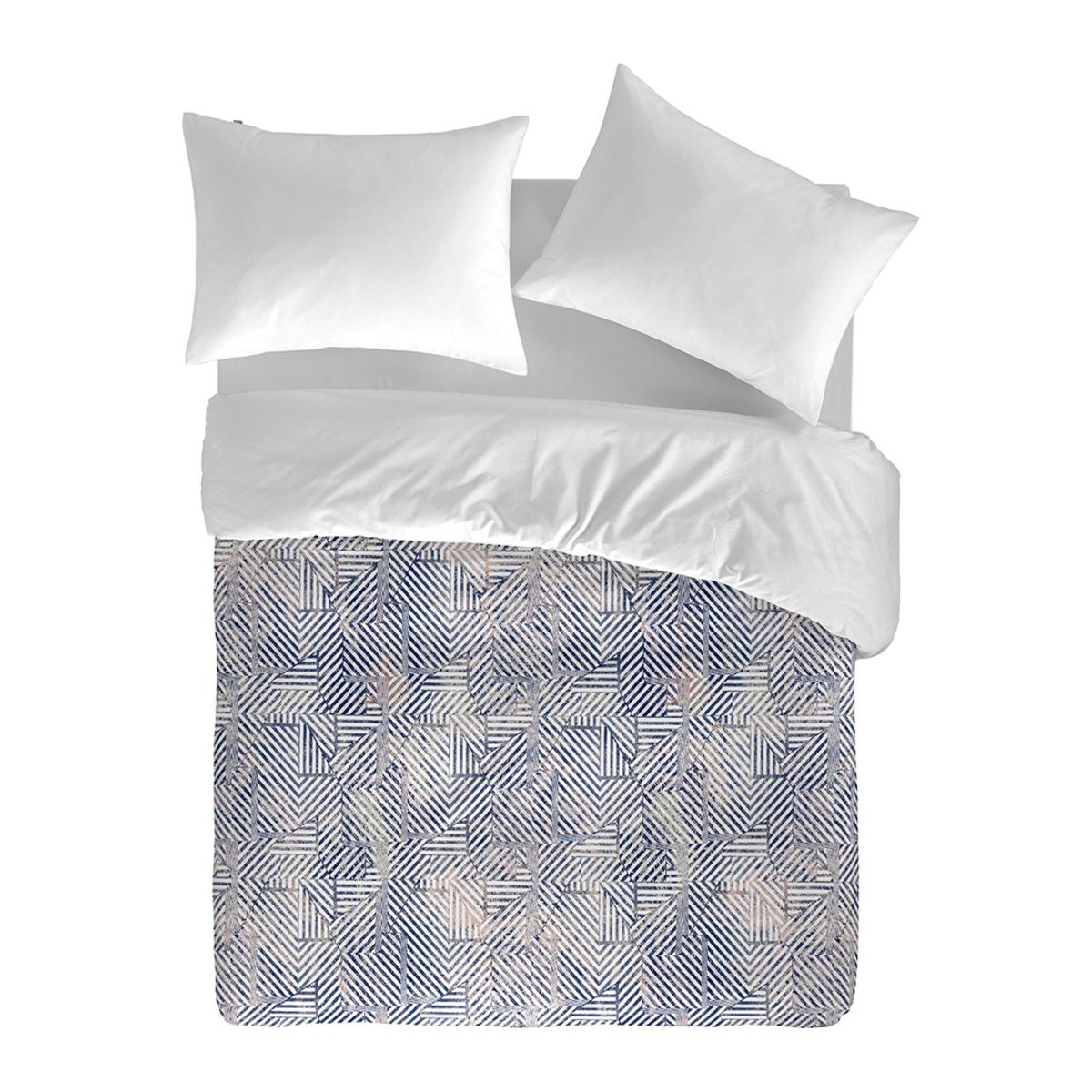 Housse de couette RAHIN en coton percale - bleu - vendue seule