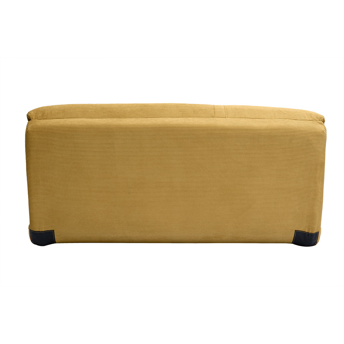Chauffeuse convertible 2 places en tissu velours côtelé jaune curry SPENCER