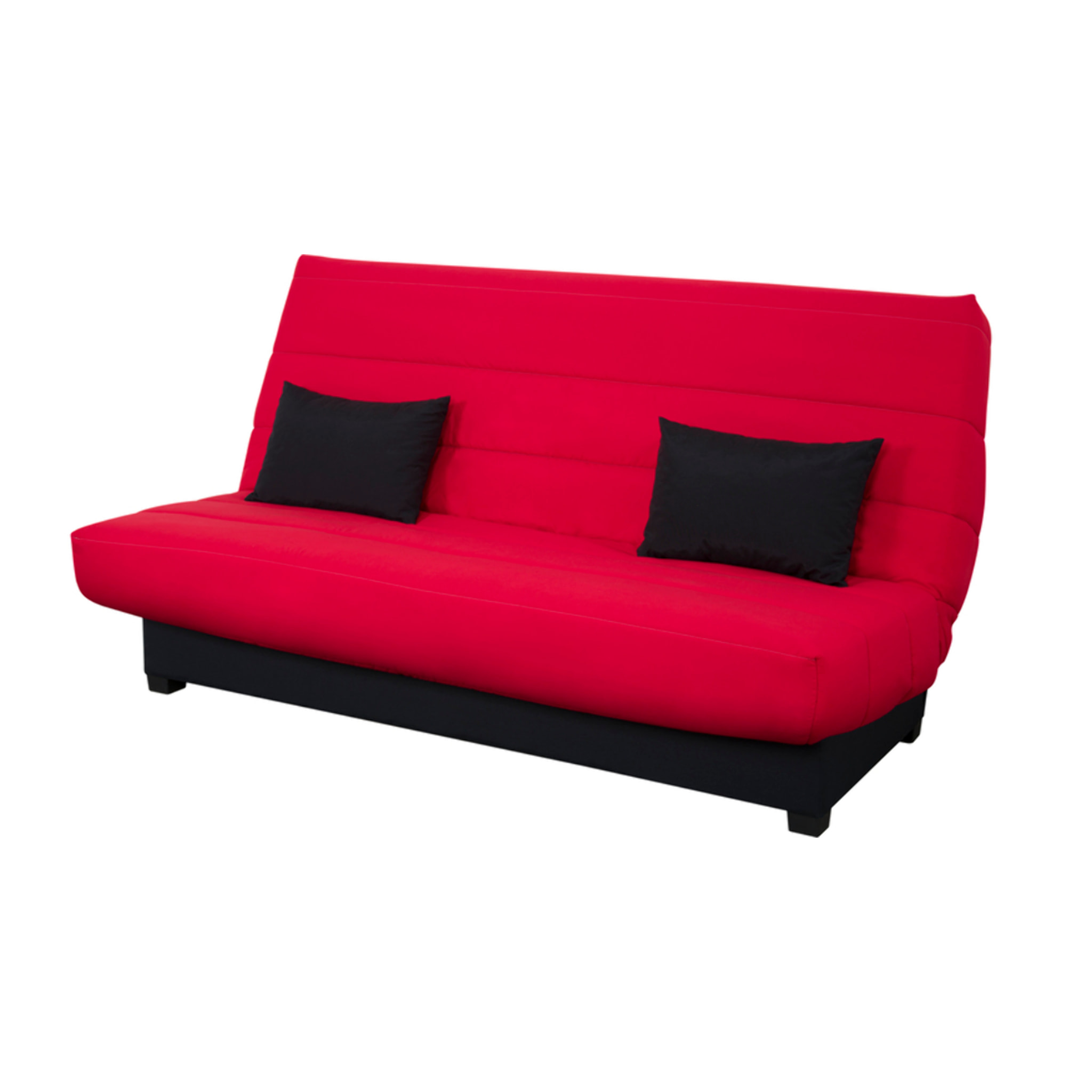 Canapé convertible Cecilia, matelas Simmons ressorts, 130 x 190 cm, rouge