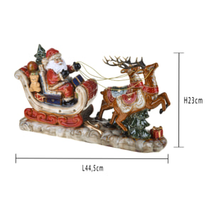 Babbo natale 44,5xh23 cm senza slitta - Pezzi 1 - ROSSO - Bianchi Dino SpA