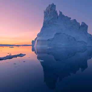 Poster iceberg disco Affiche + cadre en bois - Noir