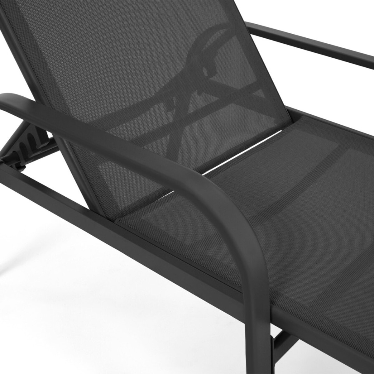 Transats inclinables 5 positions textilène - lot de 2