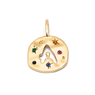 Charm Personalizado Organic Colors Letter Baño Oro