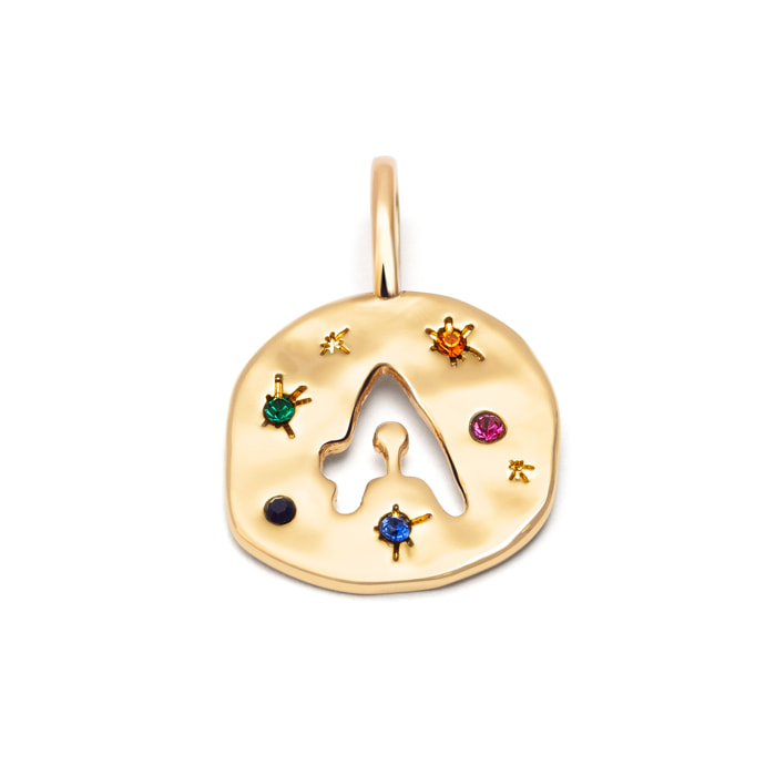 Charm Personalizado Organic Colors Letter Baño Oro