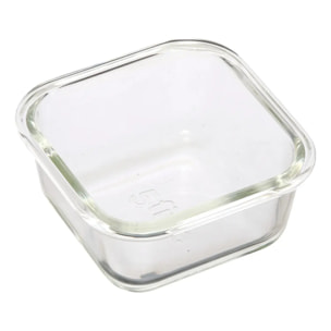 3 petites boîtes carrées de conservation verre ClipEat
