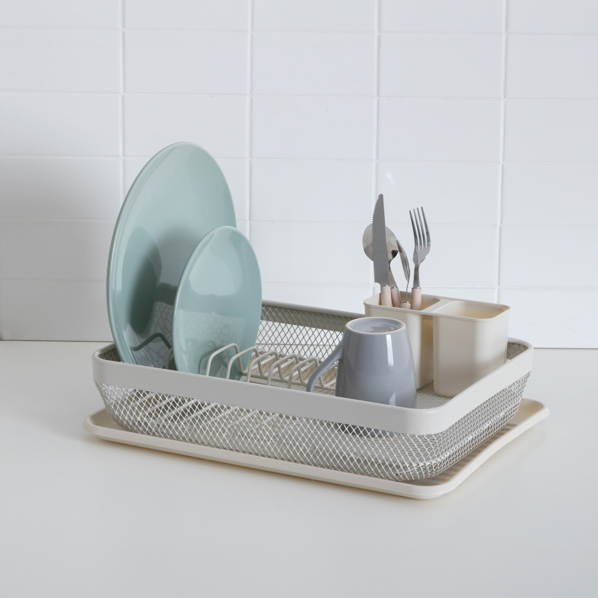 Égouttoir "Mayaj" en plastique beige