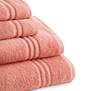 Set de serviettes éponge 100% Coton Éponge Peigné - 700 g/m2 CORAIL
