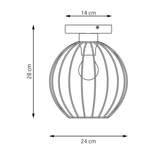 Lampada a soffitto Nest in acciaio nero e oro