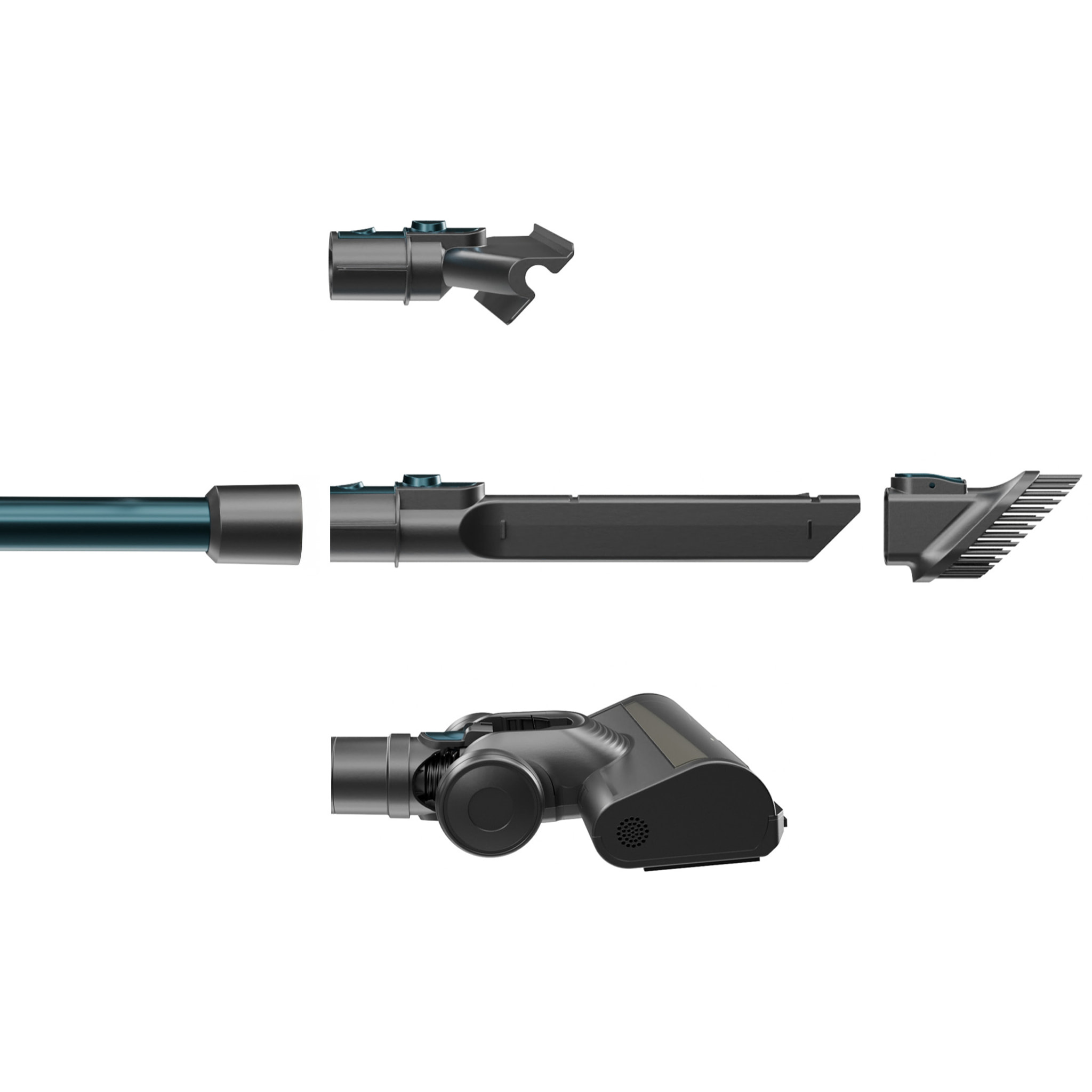 Aspirador 2 en 1 inalámbrico UPX32, Autonomía hasta 50 min, 3 velocidades, 400W, Ligero y compacto, 4 accesorios incluidos, Cepillo led, Azul