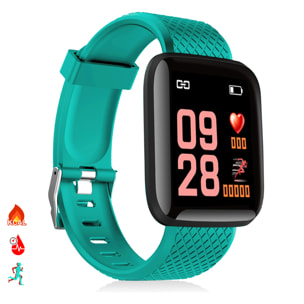 Braccialetto intelligente ID116 Bluetooth 4.0 schermo a colori, cardiofrequenzimetro, pulsazioni e modalità multisport