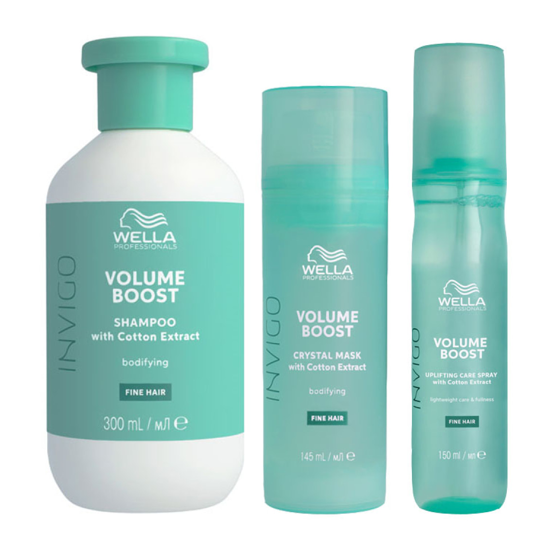 WELLA Kit Invigo Volume Boost Bodyfing Shampoo 300ml + Mask 145ml + Spray 150ml