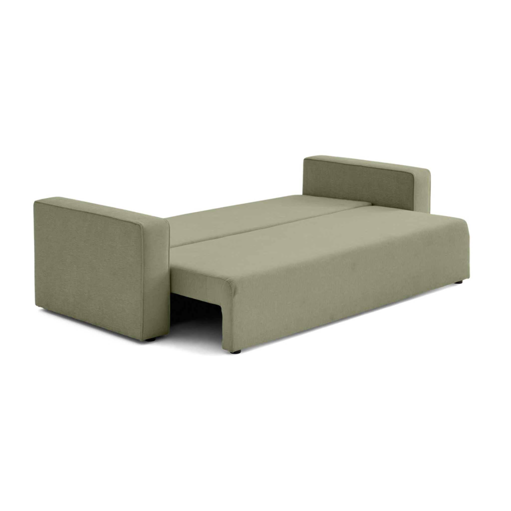 Topaze - canapé 3 places - convertible avec coffre - en tissu - Vert