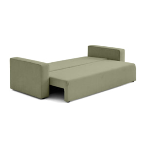 Topaze - canapé 3 places - convertible avec coffre - en tissu - Vert
