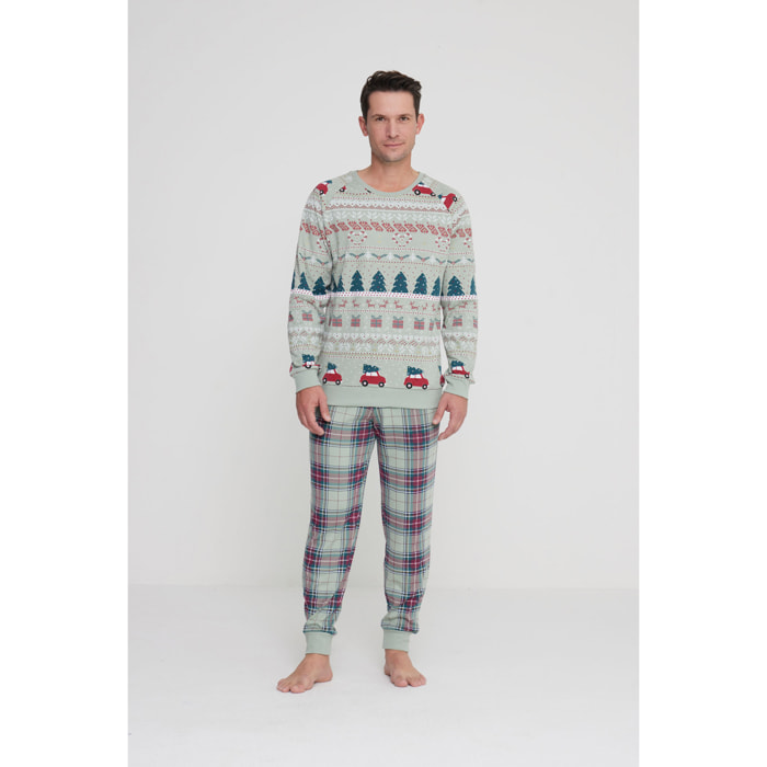 Pigiama uomo winter car in caldo cotone girocollo Noidinotte