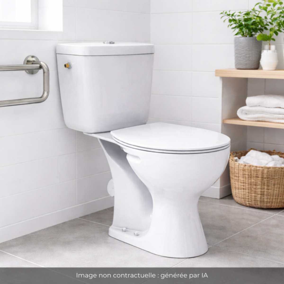 PORCHER WC à poser surelevé PMR Ulysse + abattant