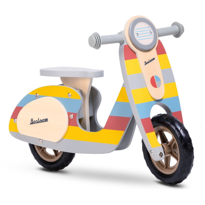 Moto sin pedales RAINBOW SCOOTER correpasillos infantil de madera diseño multicolor