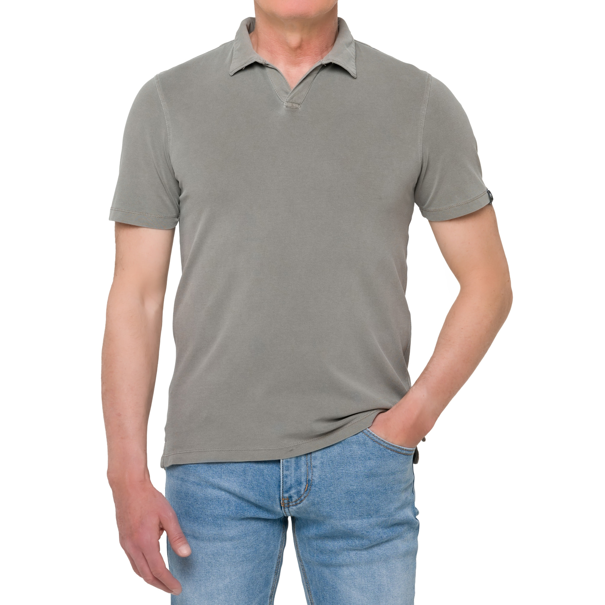 Polo tinta unita cotone piquet Khaki
