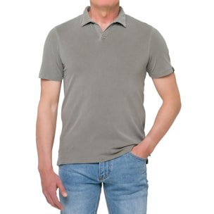 Polo tinta unita cotone piquet Khaki