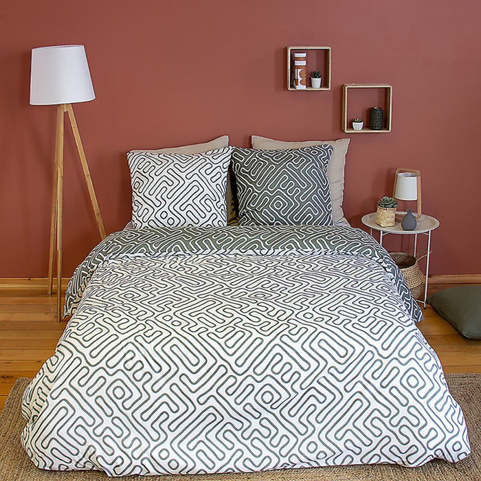 PARURE DE COUETTE 3 PCS 100% MICROFIBRE, PARCHEMIN