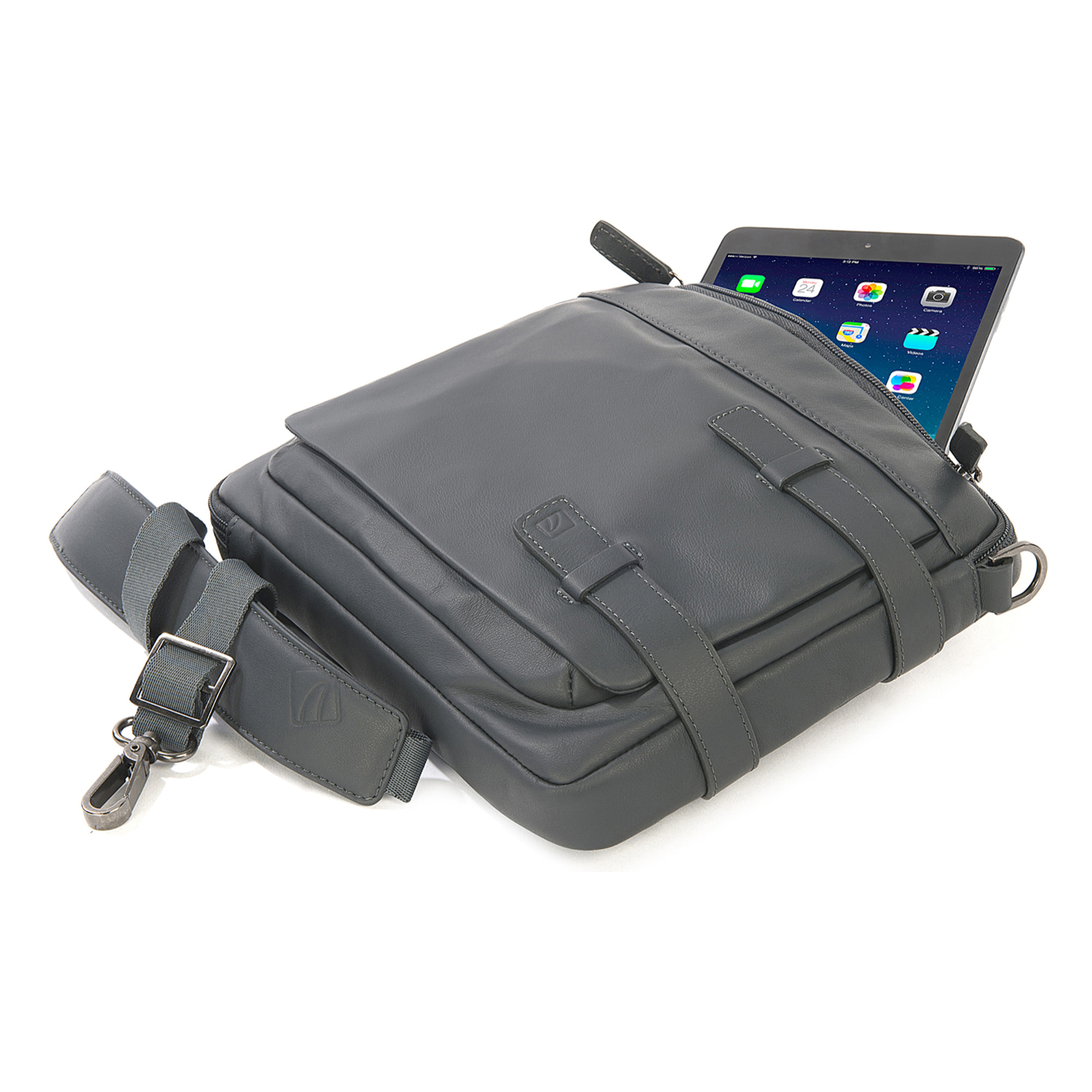 Borsa a tracolla  unisex In Vera pelle Made in Italy 27x22x5,5 cm