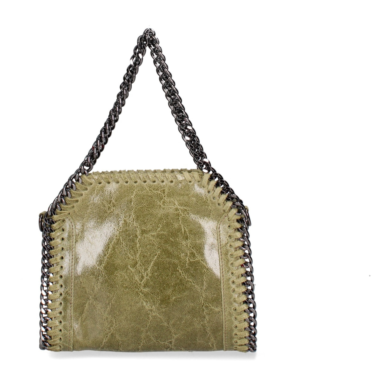 Borsa a mano da donna Made in Italy - Modello Zefira Chic - Pelle scamosciata stampata - 23.0 x 20.0 x 7.0 cm