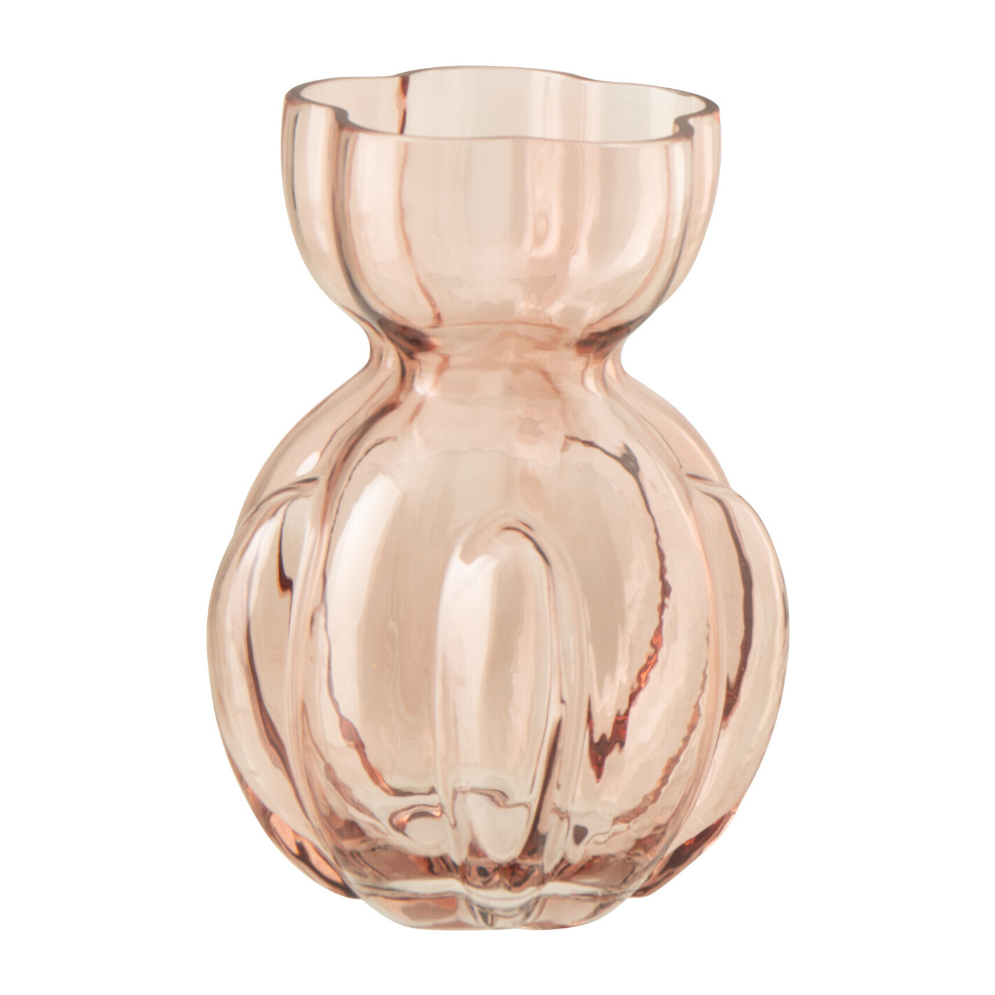 J-Line Vase Hubert - verre - rose saumon - small