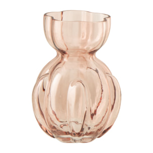J-Line Vase Hubert - verre - rose saumon - small