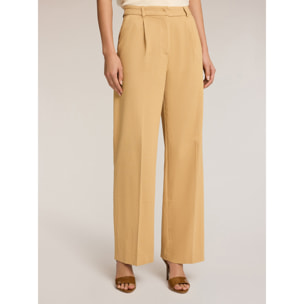 Motivi - Pantaloni fluidi larghi con pieghe - Beige