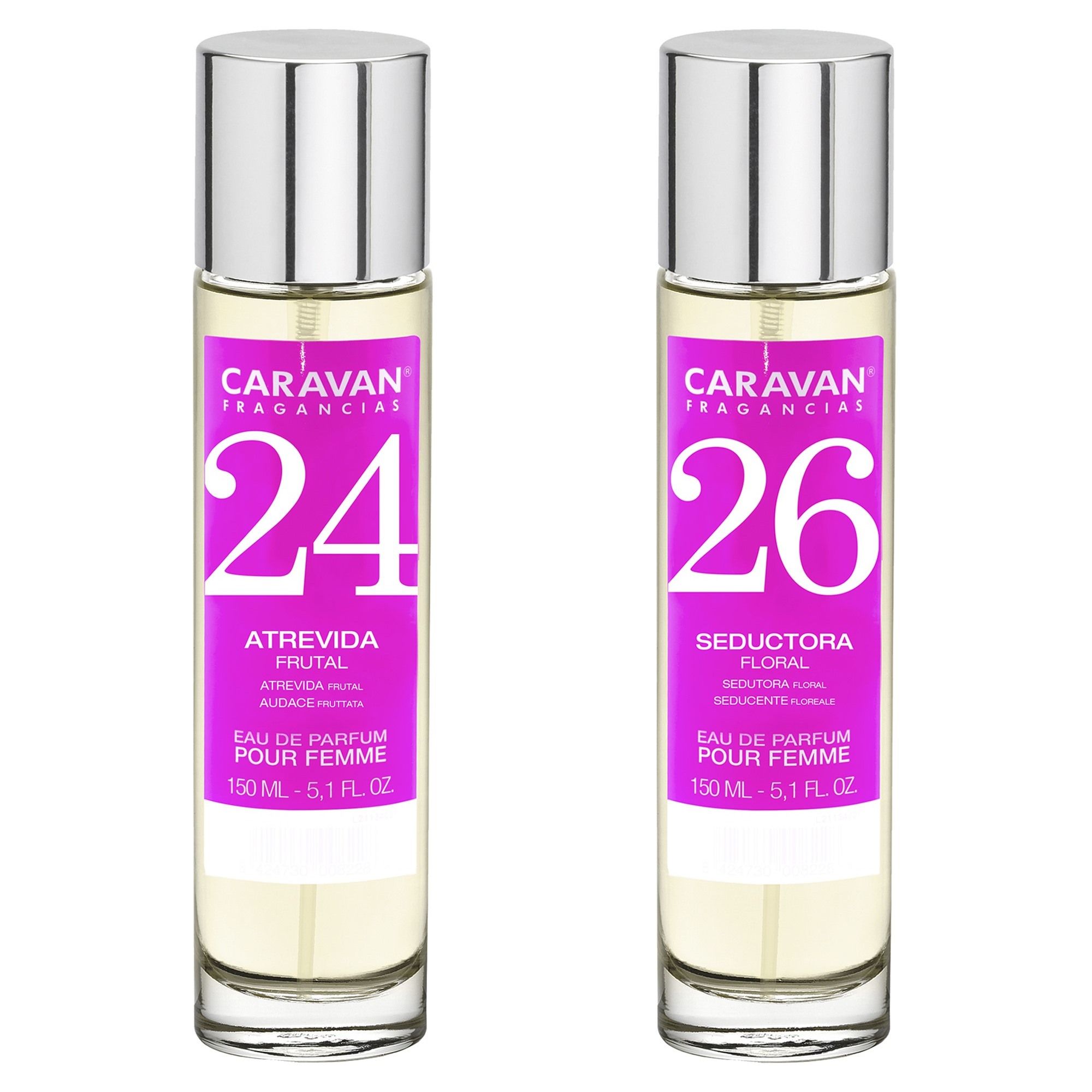Set de 2 perfumes caravan para mujer nº26 y nº 24